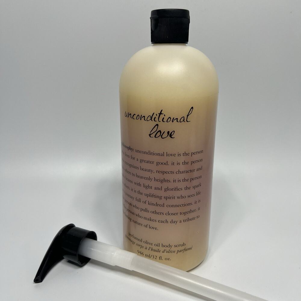 Philosophy Unconditional Love Perfumed Olive Oil Body Scrub 32 oz Pump NEW
